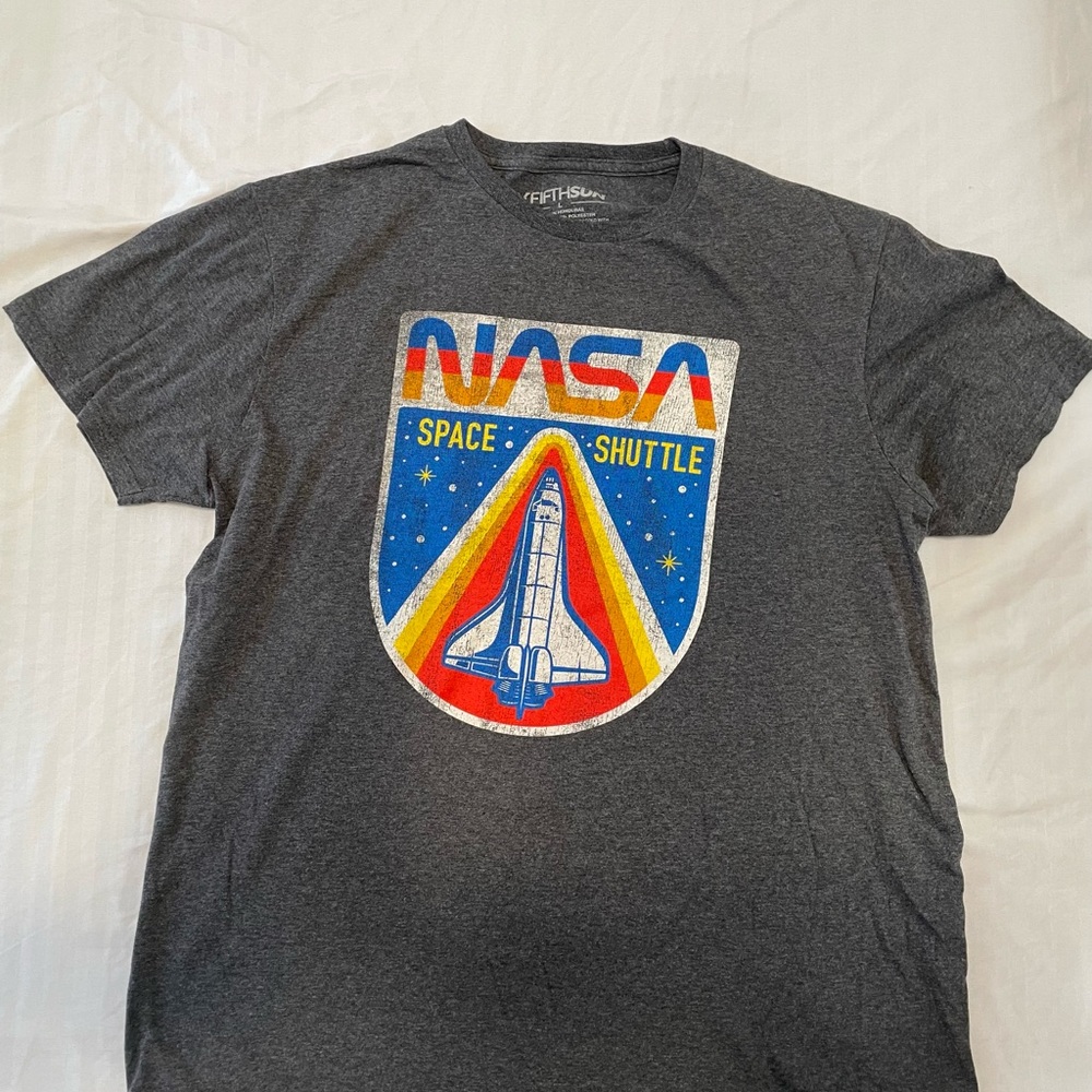 Fifth Sun NASA Logo Tee in Gray